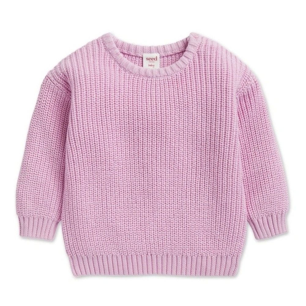 Seed Heritage Baby Knitted Sweater In Lilac | 3-6M | NWT